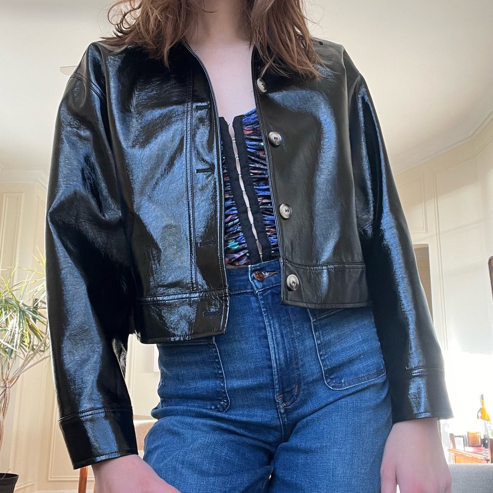 NIA Vegan Leather Black Women's Jacket
